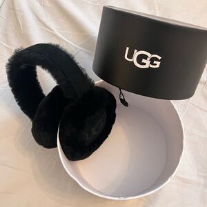 UGG Black Fur Earmuffs